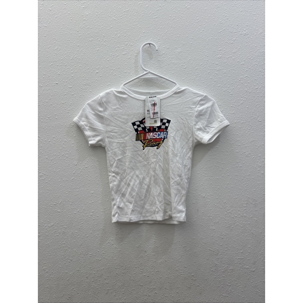New NWT Baby Tee Nascar Tillys Women's White XS